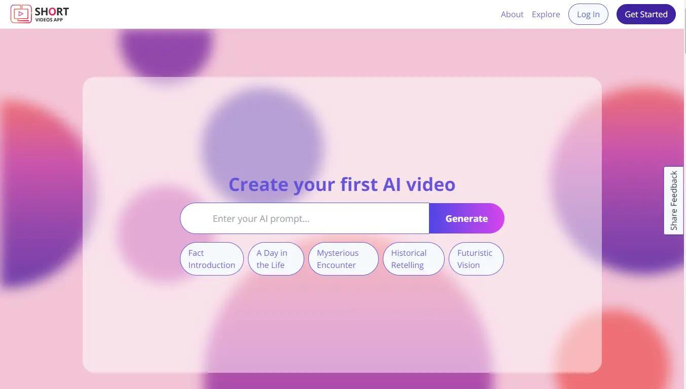 ShortVideosApp Website