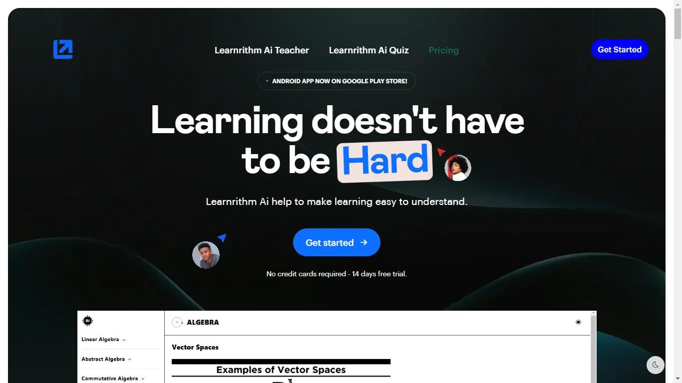 Learnrithm Website Screenshot