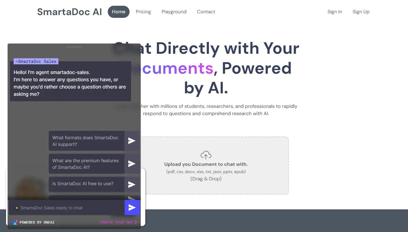 SmartaDoc AIWebsite Screenshot