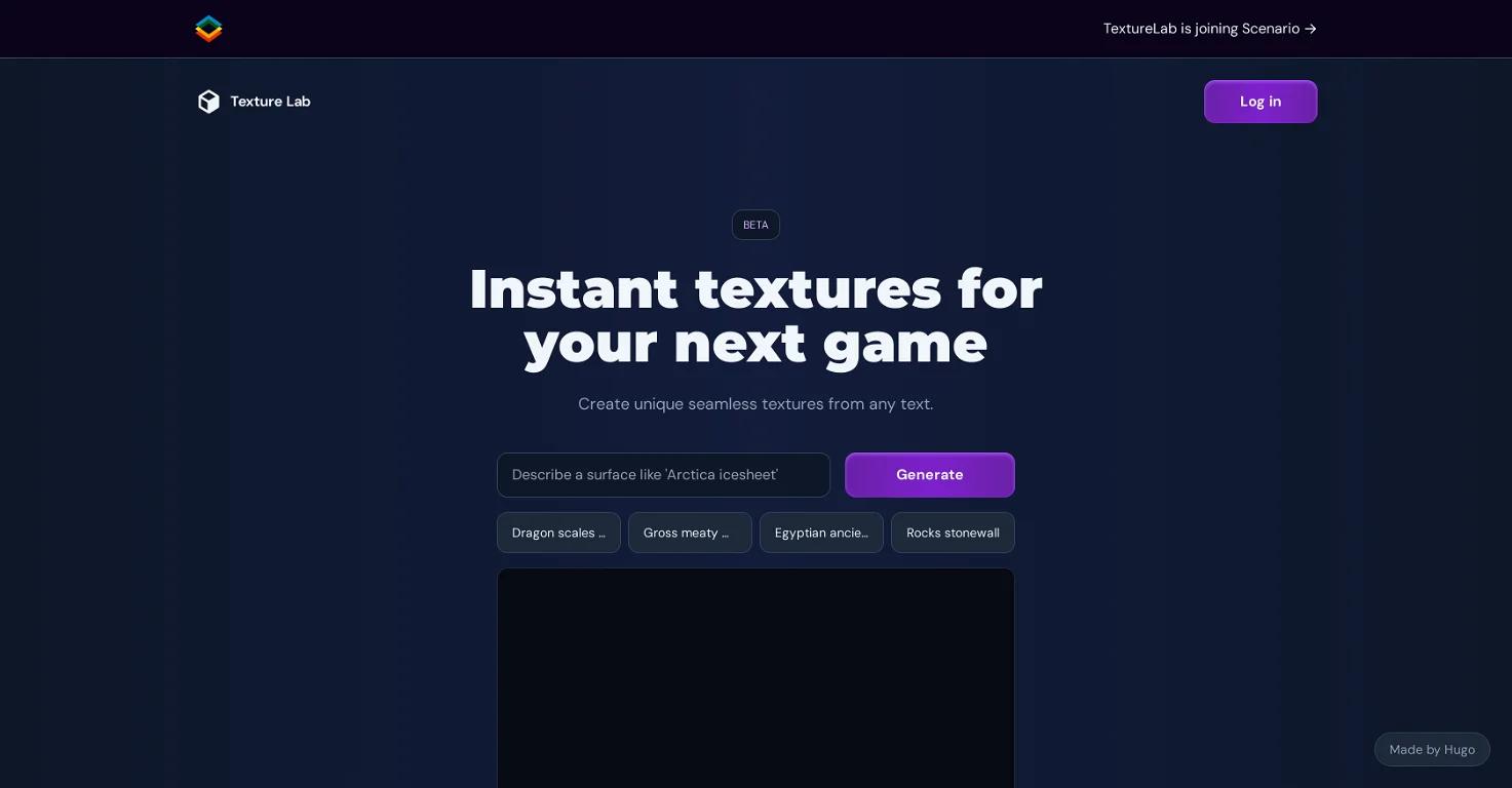 TextureLabWebsite Screenshot