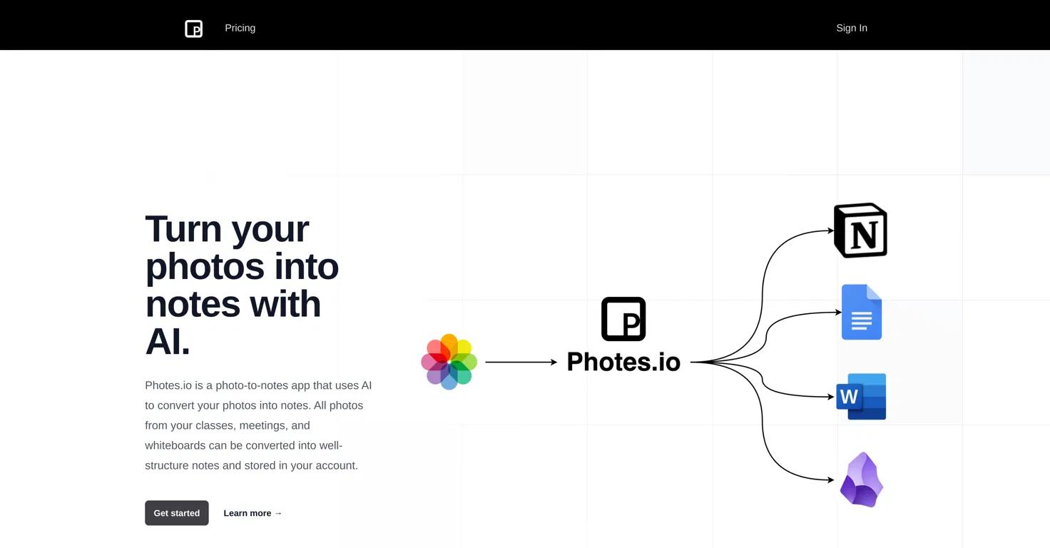 PhotesWebsite Screenshot