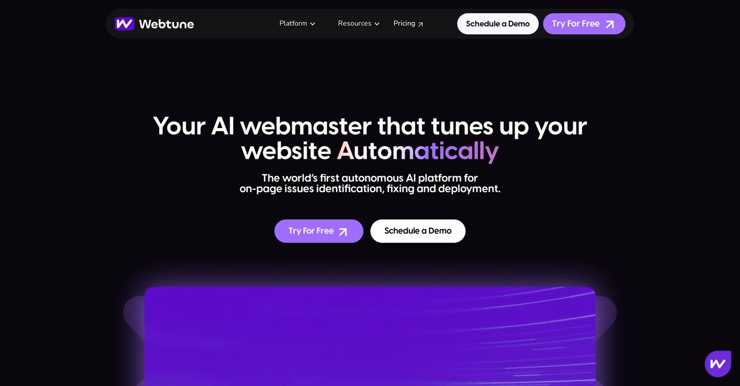 WebtuneWebsite Screenshot