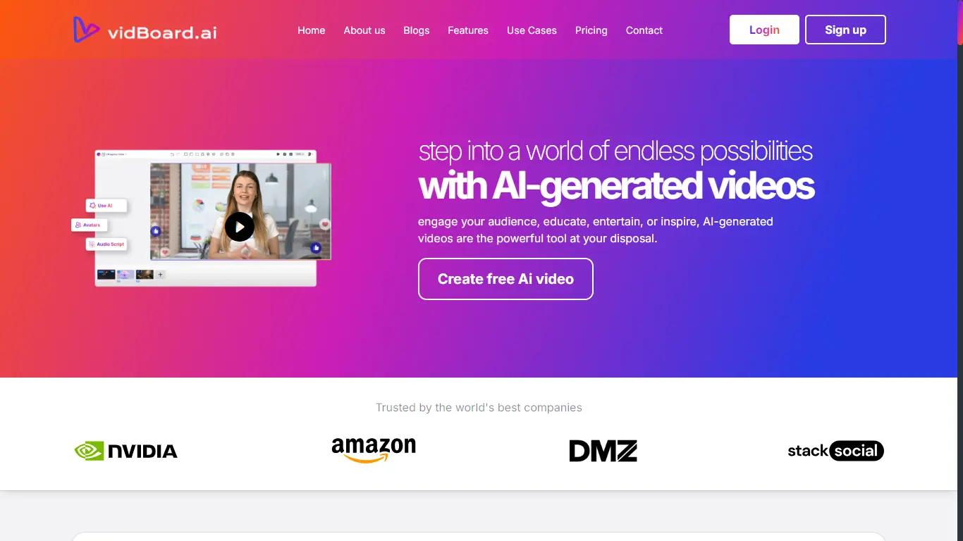 Vidboard AI Website