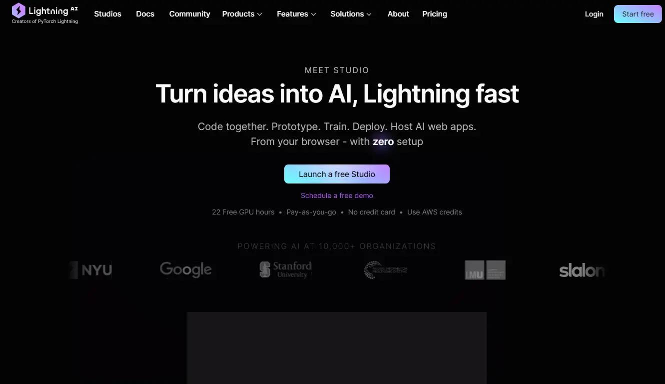 LightningWebsite Screenshot