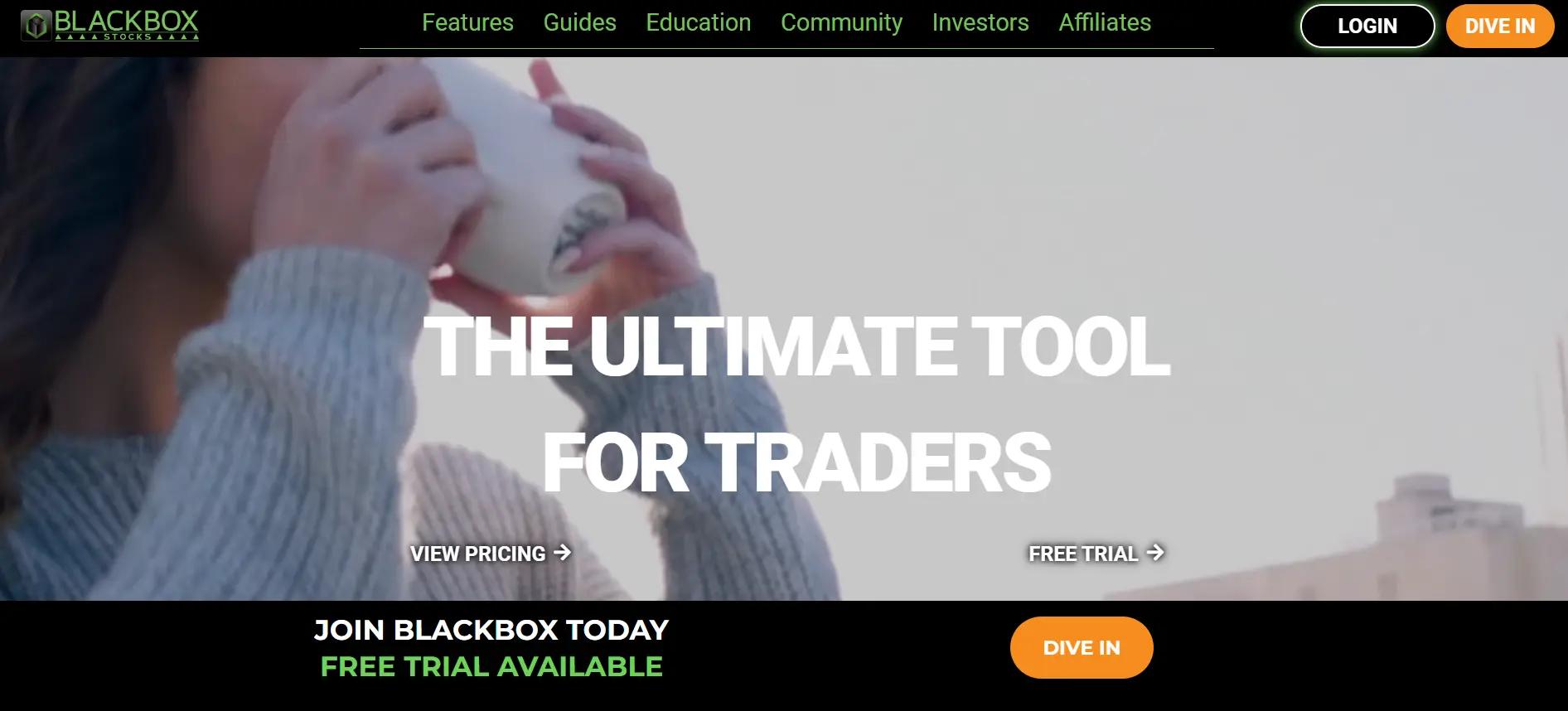 BlackBoxStocksWebsite Screenshot