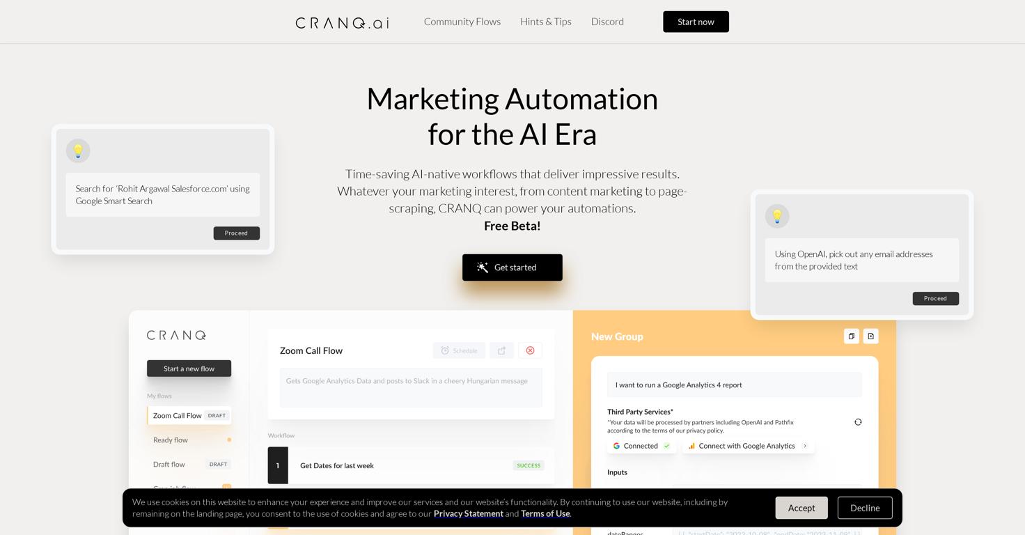 CRANQWebsite Screenshot