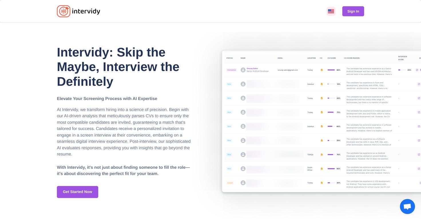 Intervidy Website