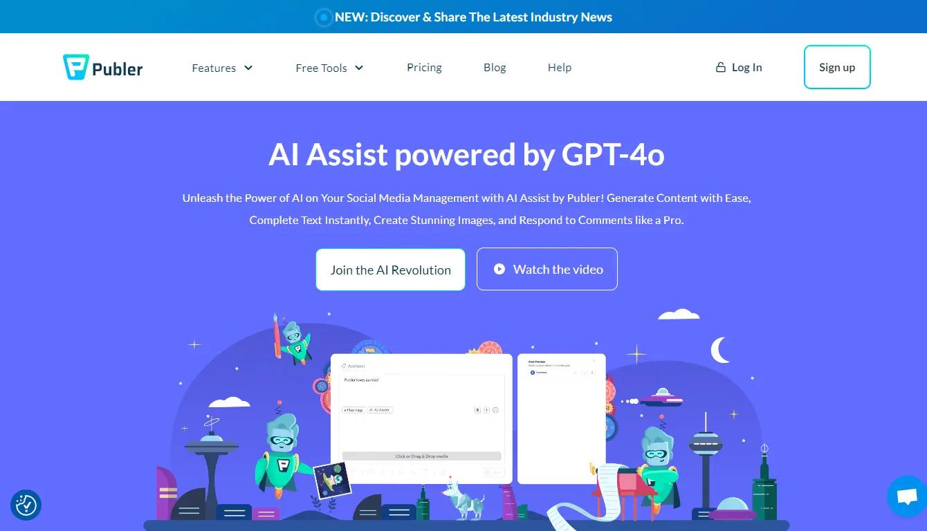 AI Assist by Publer Website