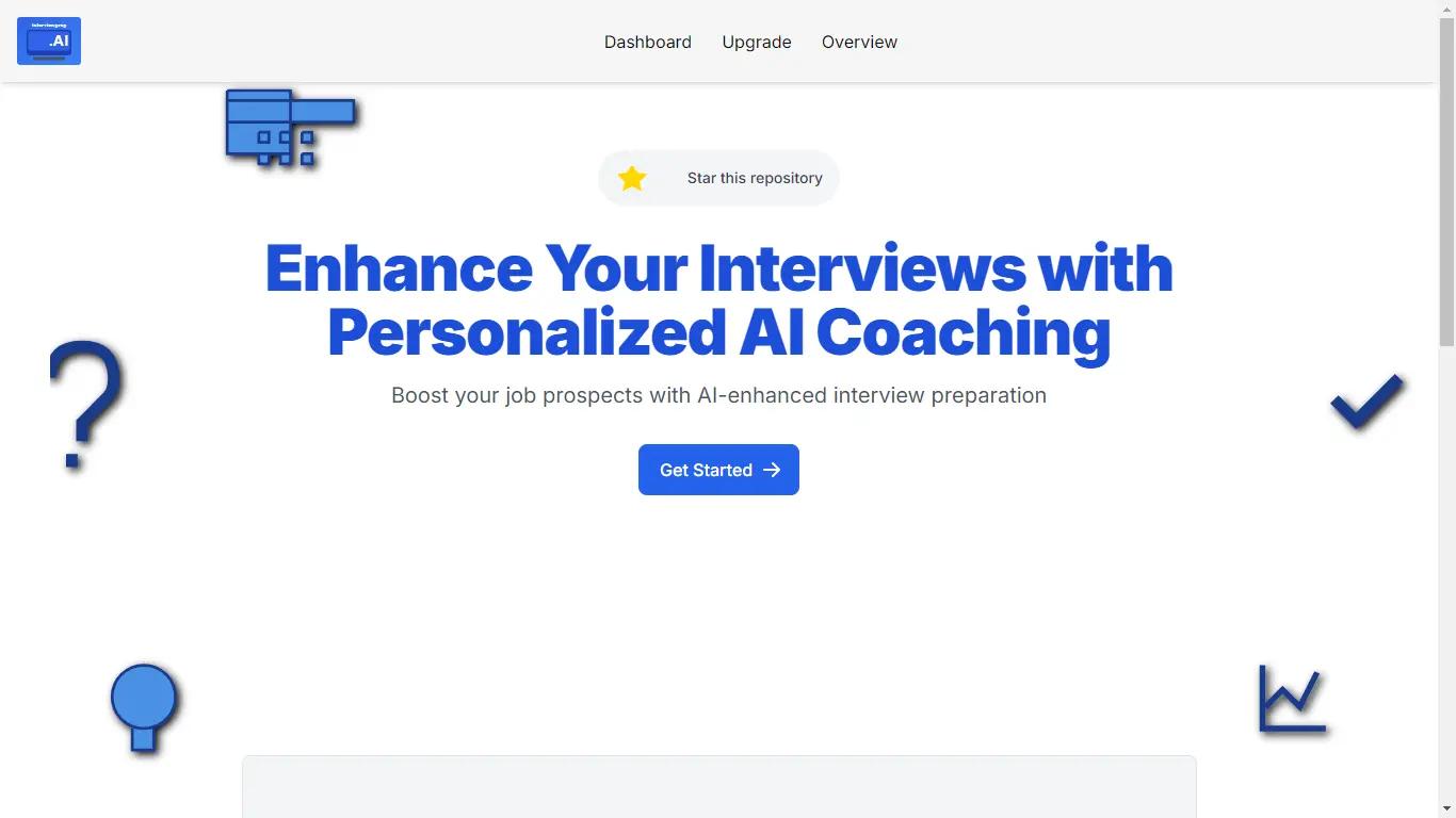 Interviewprep AIWebsite Screenshot