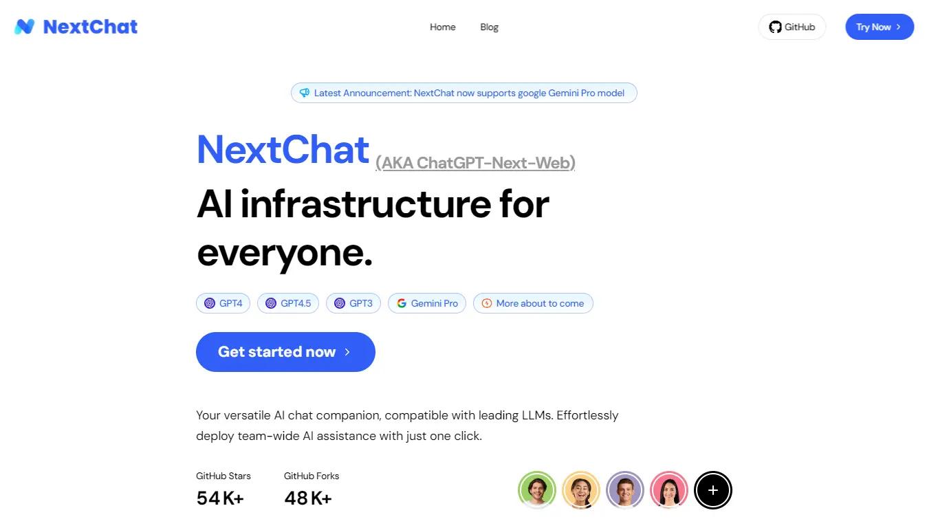 NextChatWebsite Screenshot