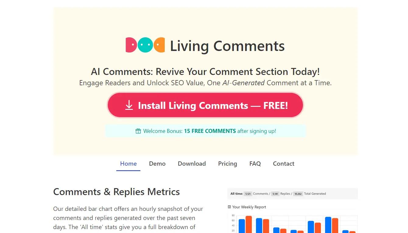 Living Comments Website