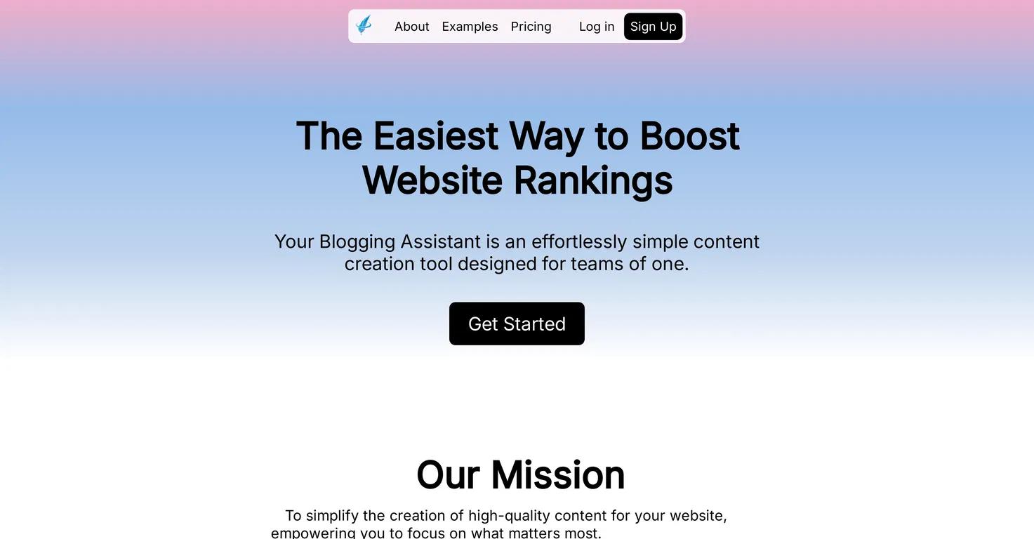 Your Blogging AssistantWebsite Screenshot