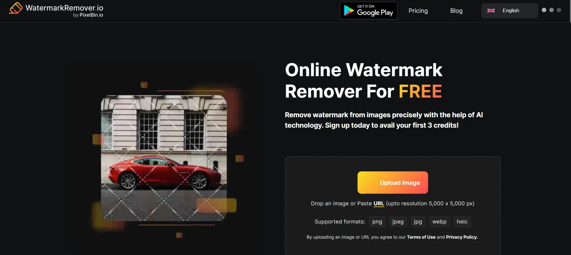 WatermarkremoverWebsite Screenshot