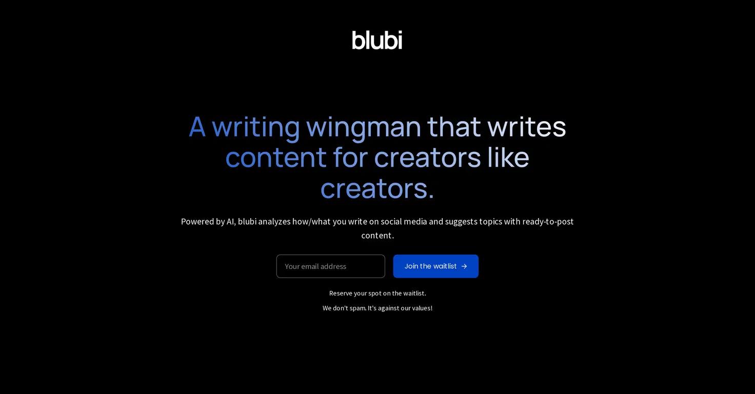 Blubi Website