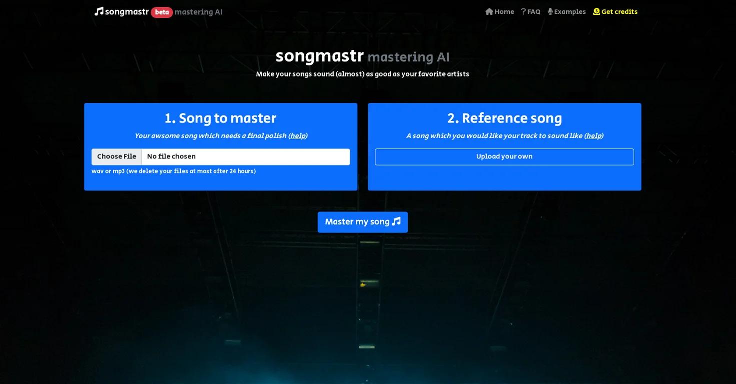 songmastrWebsite Screenshot