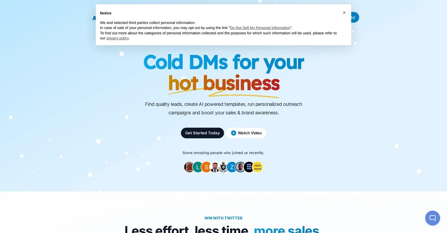 Cold DM Website