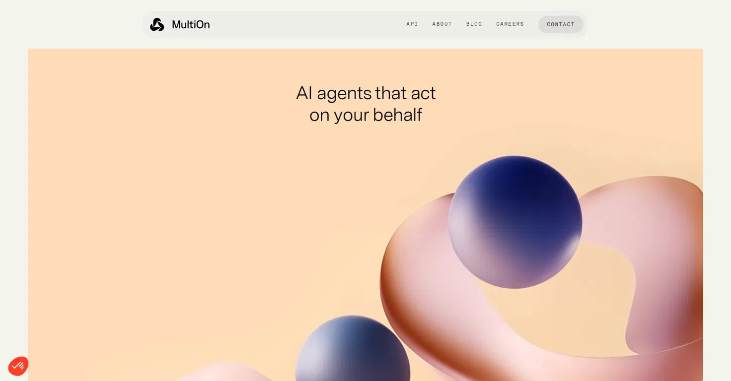 MultiOnWebsite Screenshot