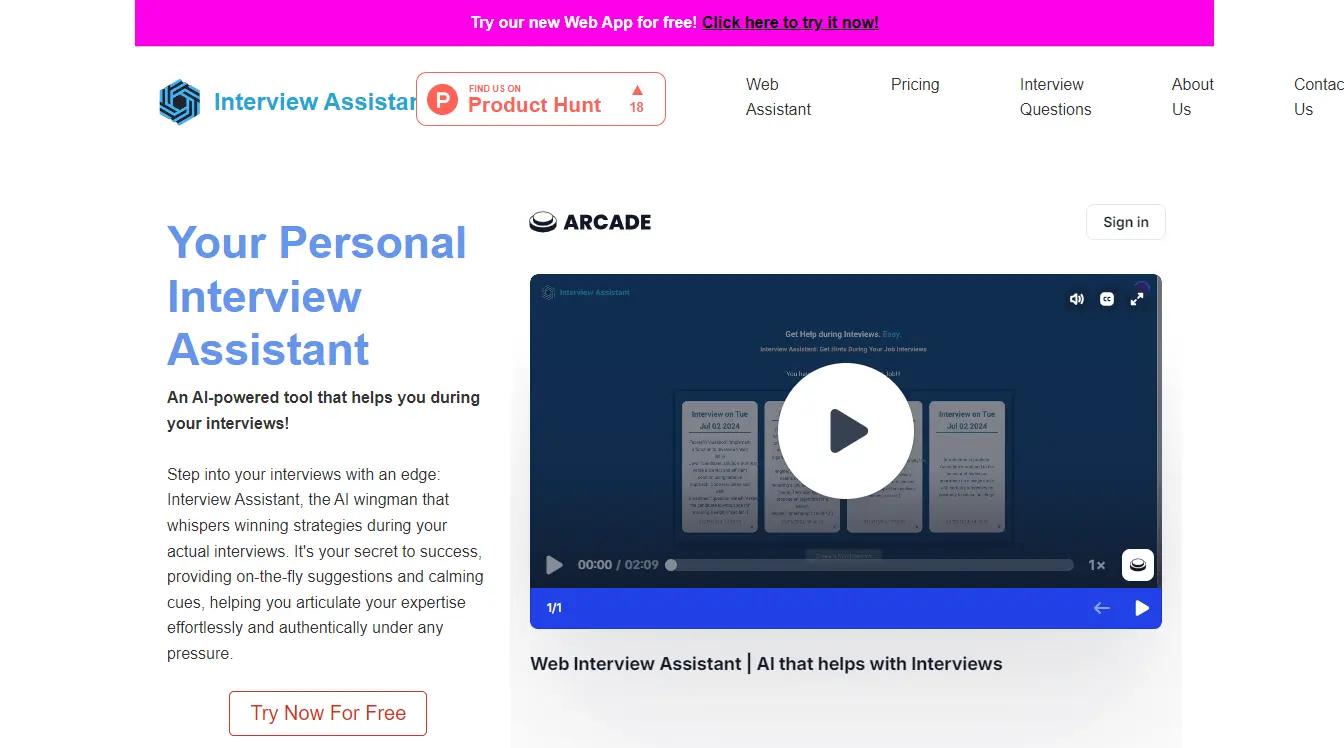 Interview Assistant Website