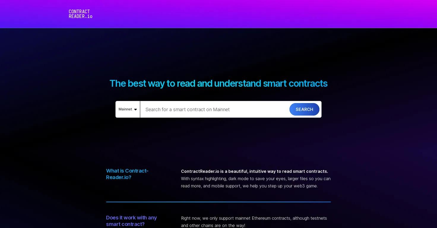 ContractReaderWebsite Screenshot