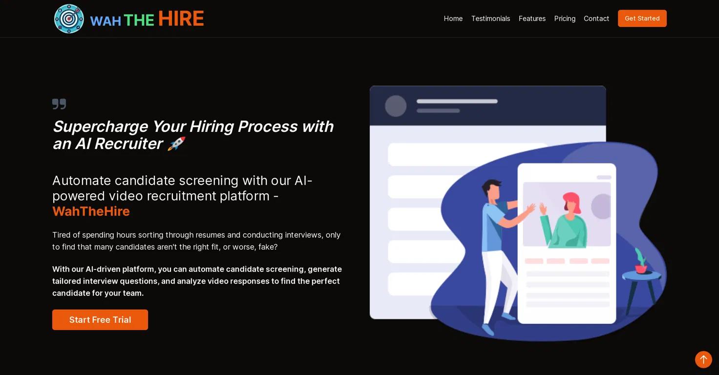 WahTheHireWebsite Screenshot