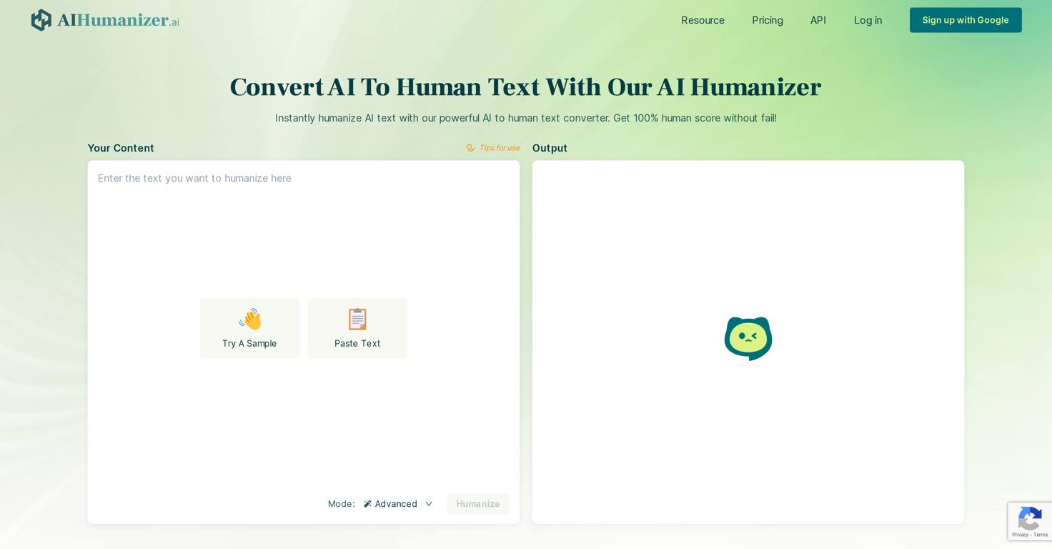 AIHumanizerWebsite Screenshot