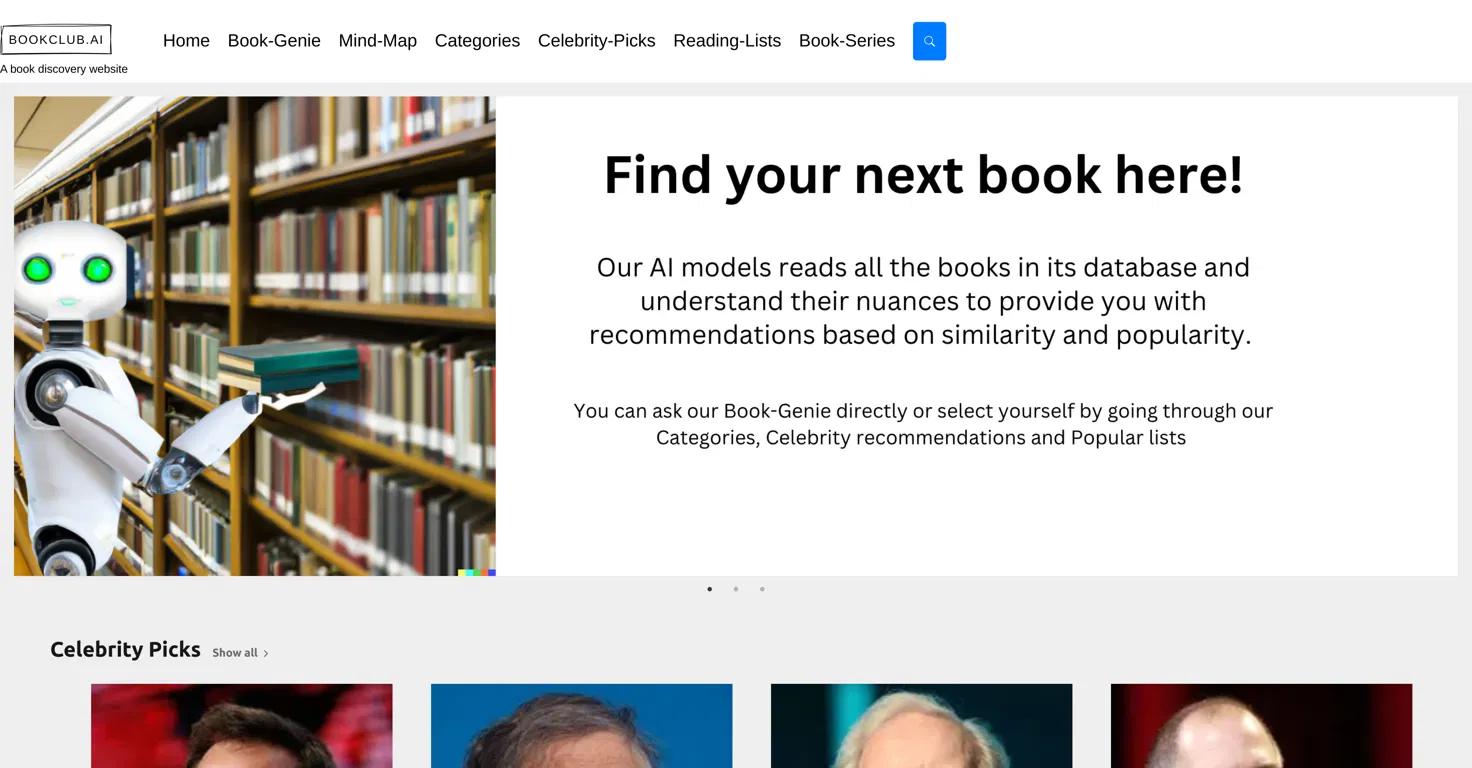 BookclubWebsite Screenshot