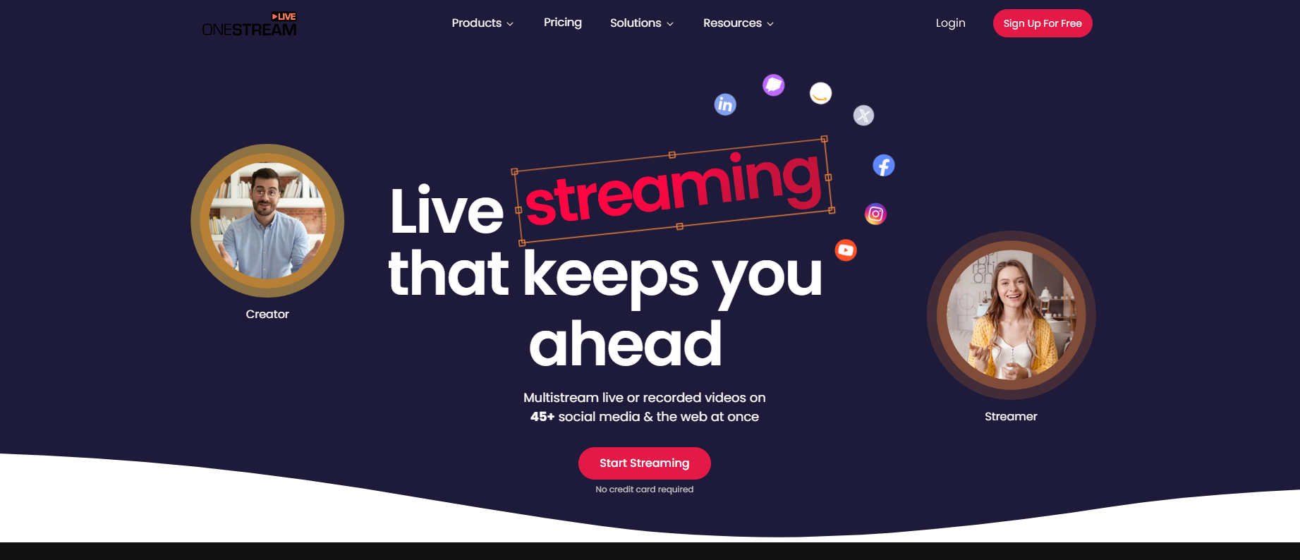 OneStream LiveWebsite Screenshot