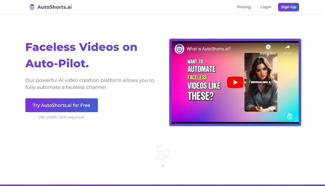 AutoShorts Website