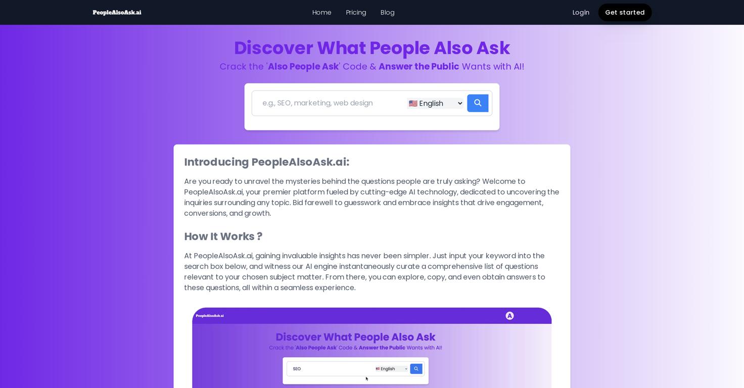 PeopleAlsoAsk Website