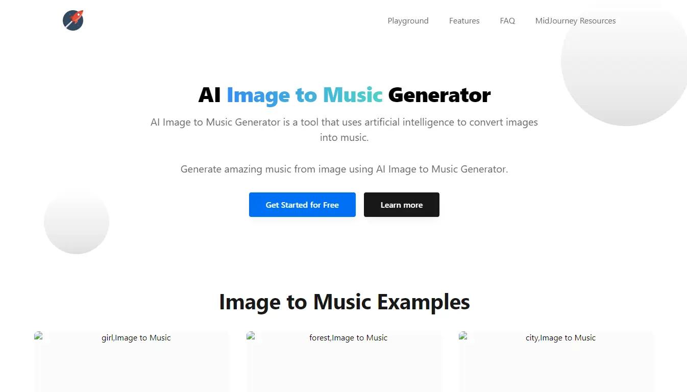 ImageToMusicWebsite Screenshot