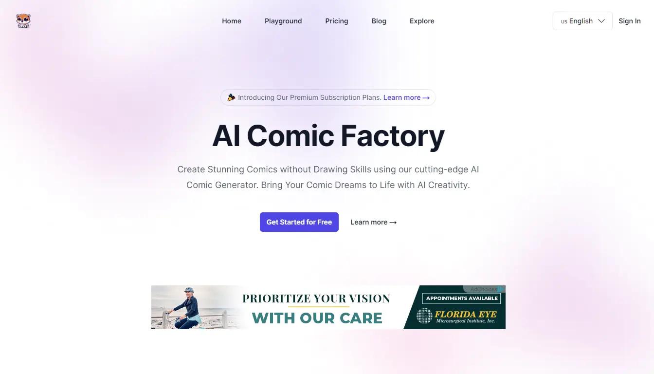 AI Comic Factory Website