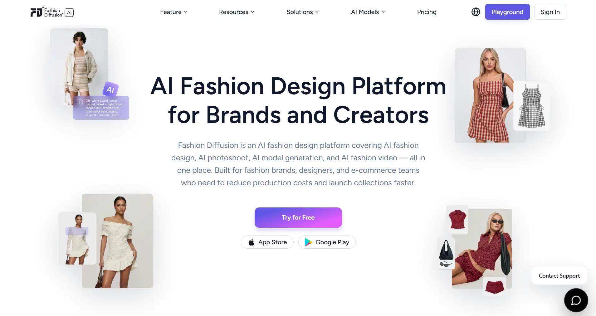 Fashion DiffusionWebsite Screenshot