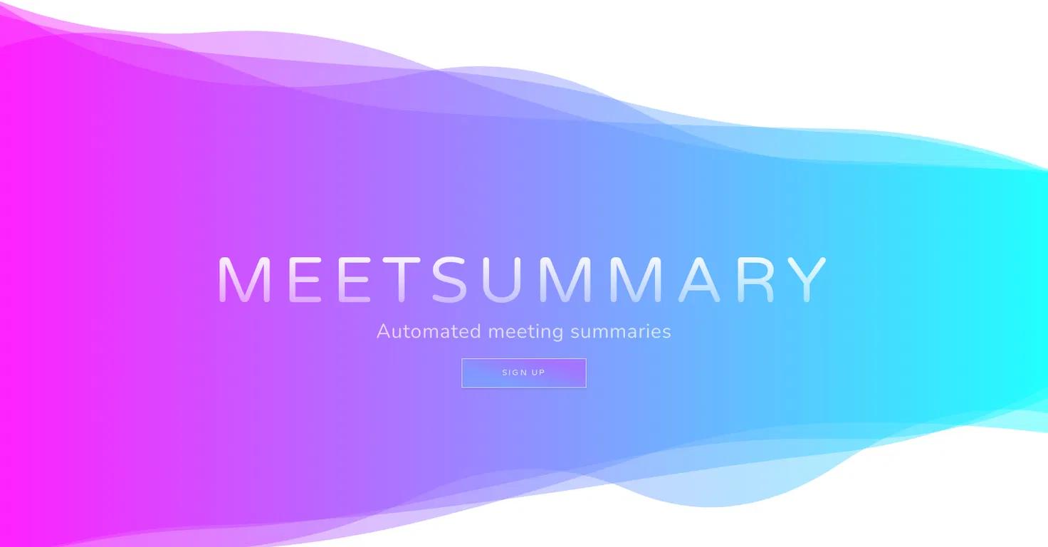 MeetSummaryWebsite Screenshot