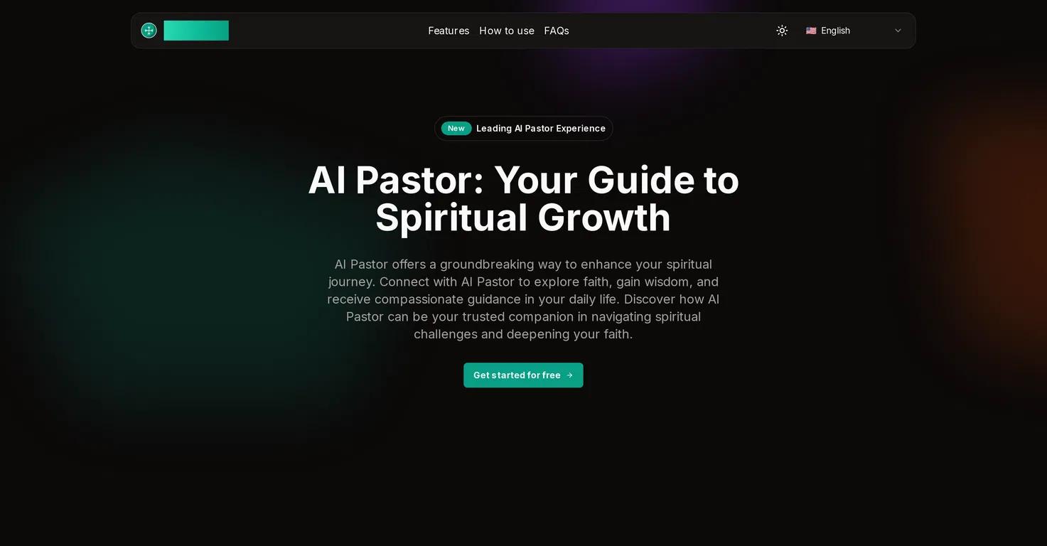 AI PastorWebsite Screenshot