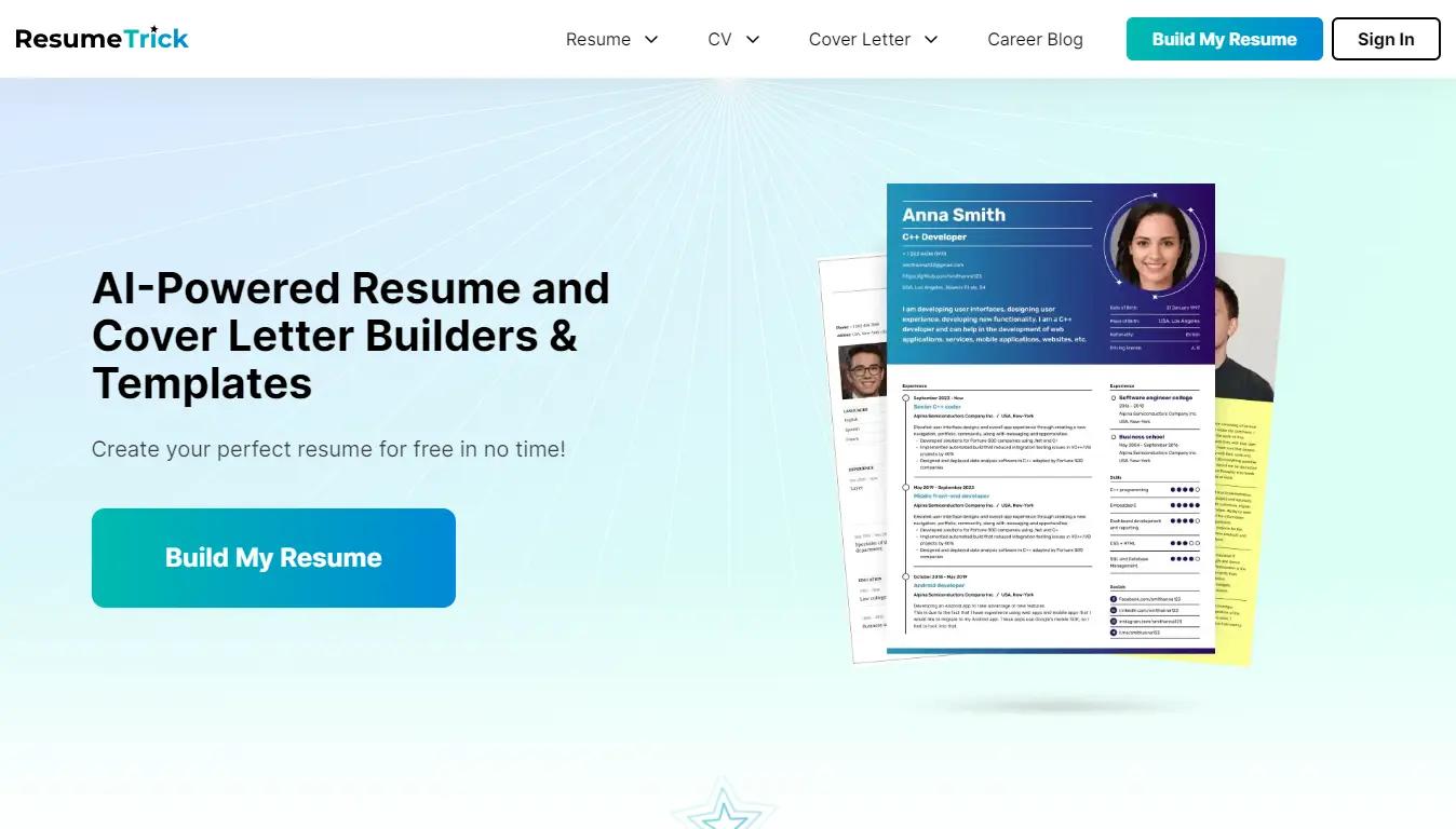 Resume Trick Website