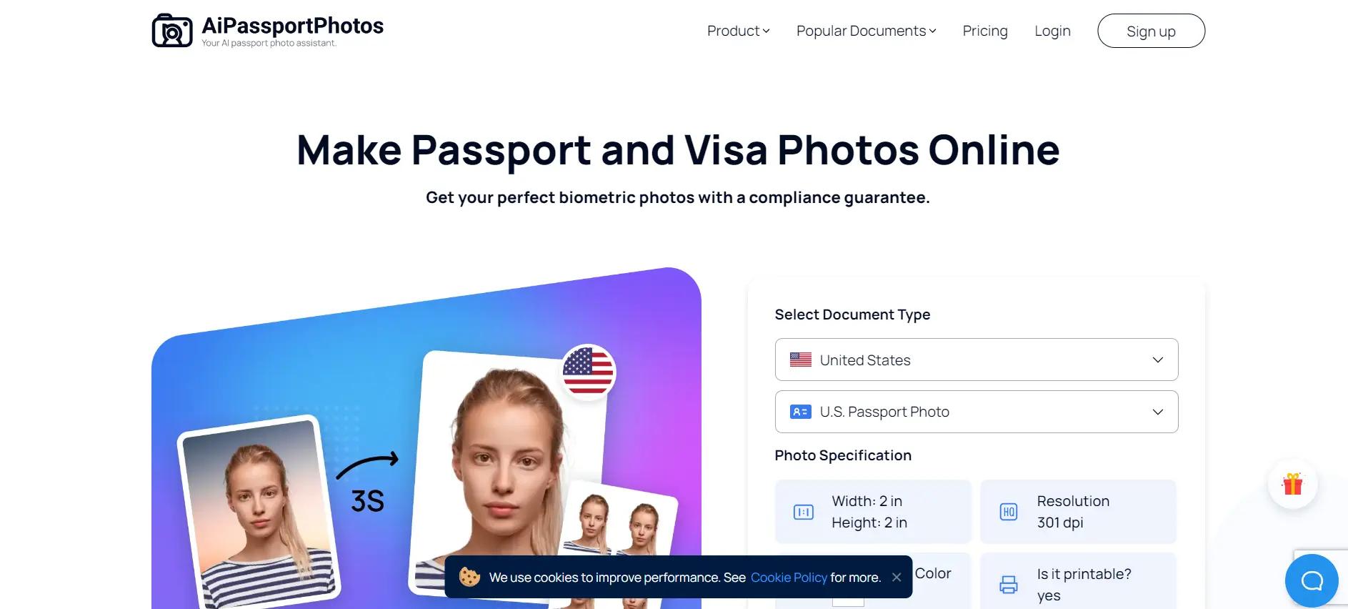 AiPassportPhotosWebsite Screenshot