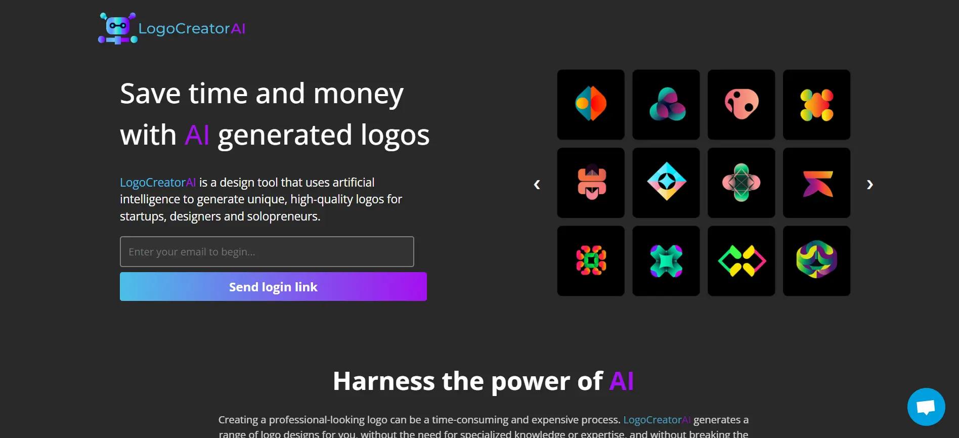 LogoCreatorAIWebsite Screenshot