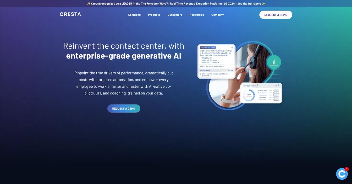 CrestaWebsite Screenshot