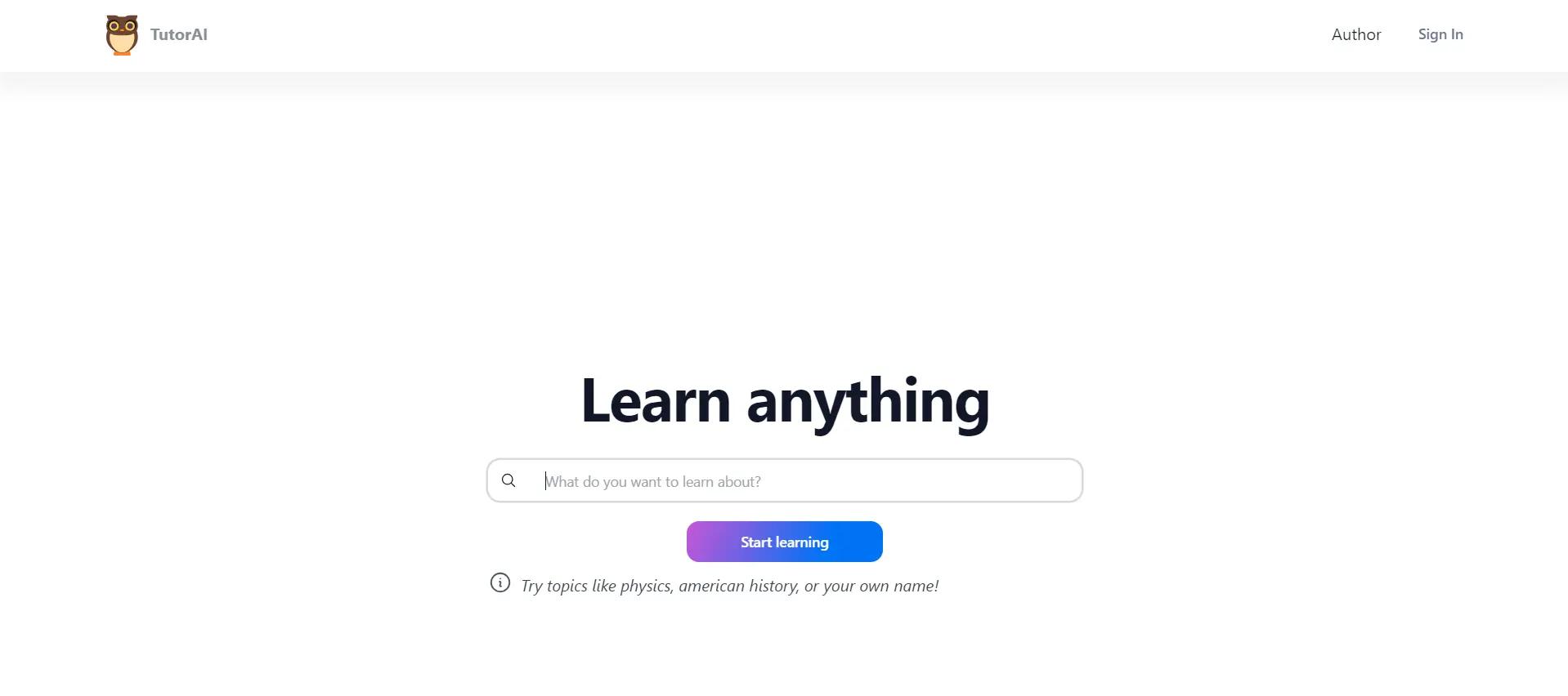 TutorAI Website