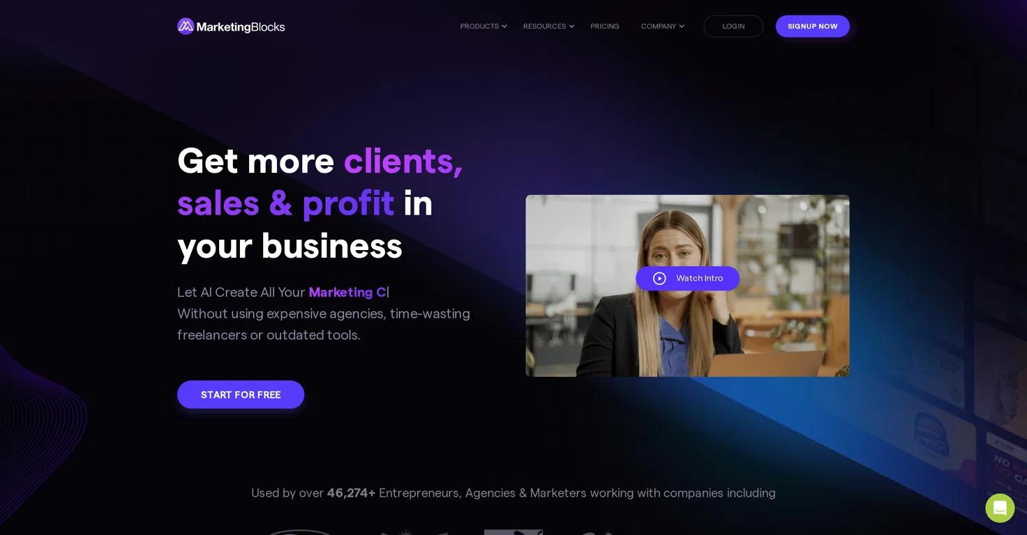 MarketingBlocks Website