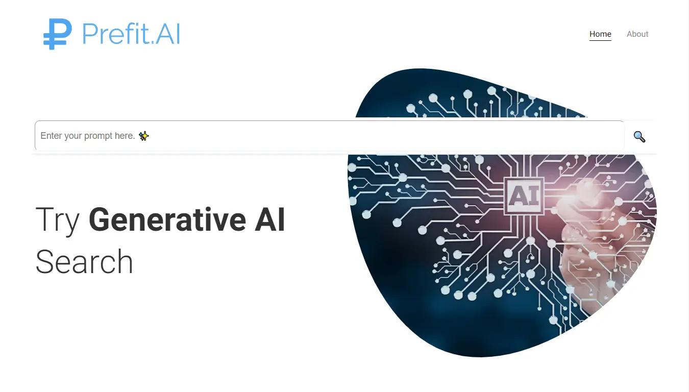 Prefit AIWebsite Screenshot