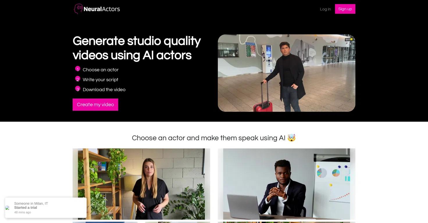 Neural Actors Website