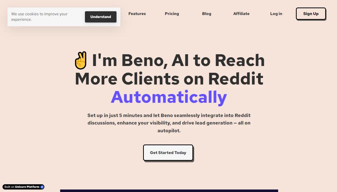 BenoWebsite Screenshot