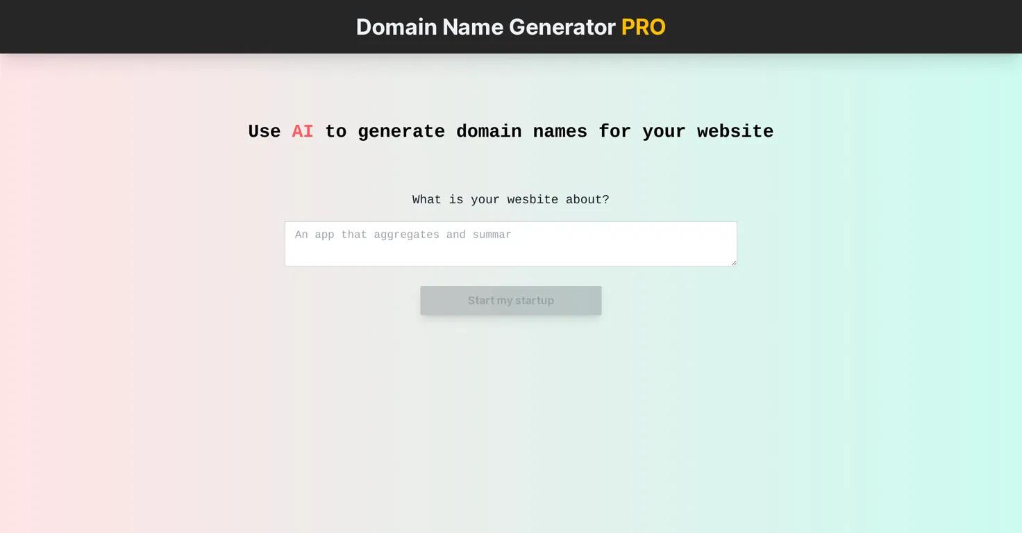 CarbonTrack Domain Generator Website