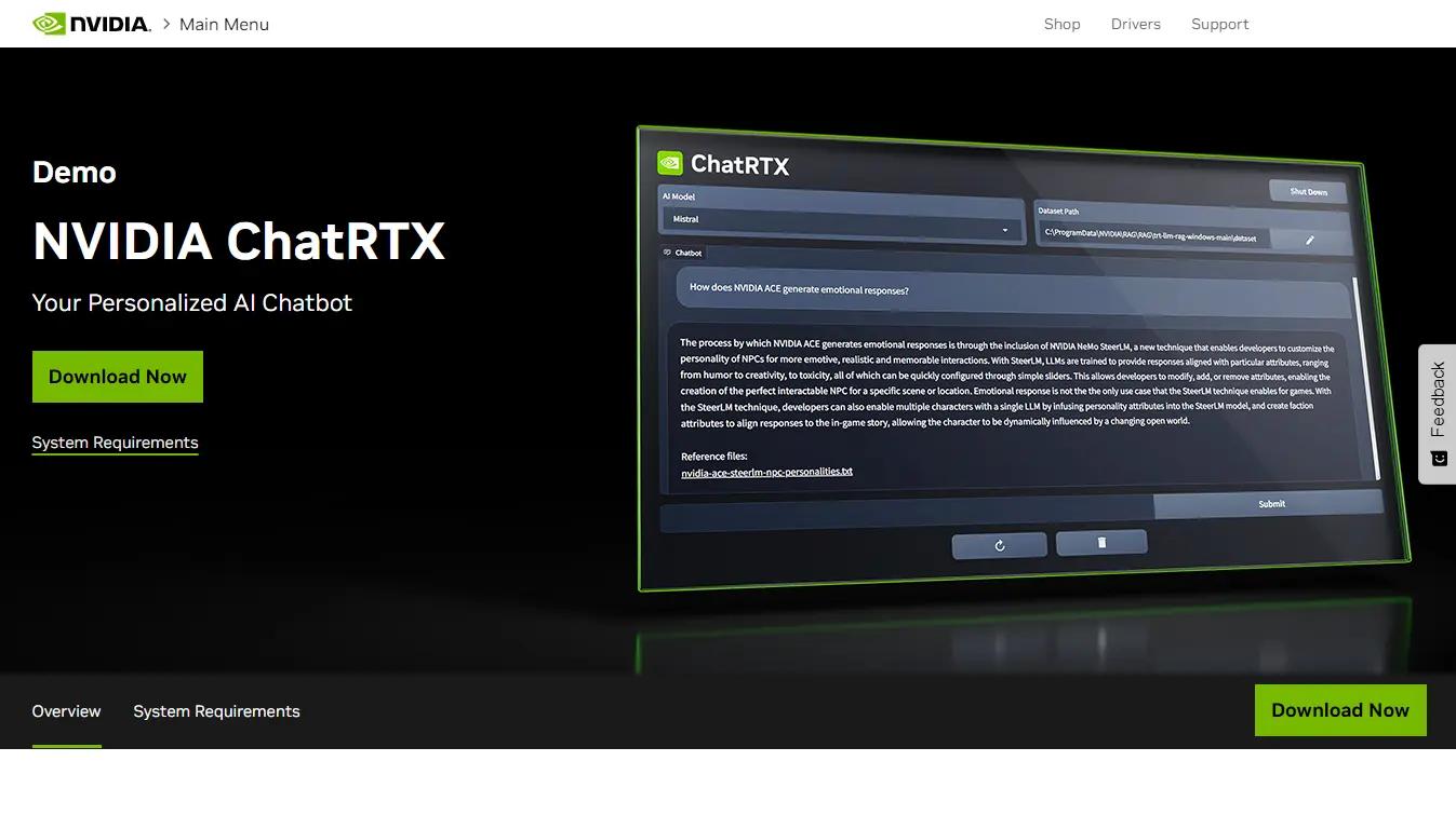 NVIDIA Website Screenshot