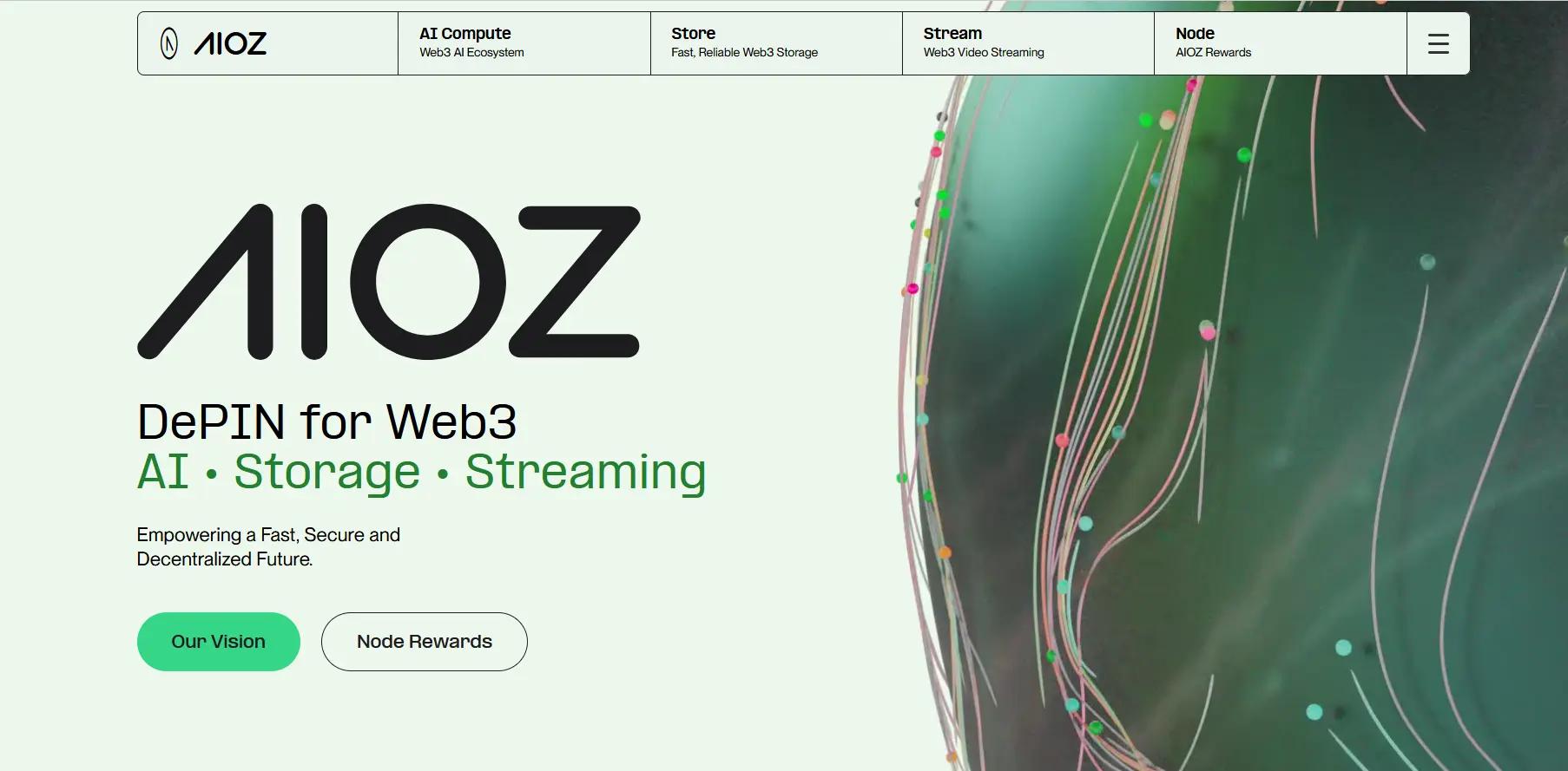 AIOZ NetworkWebsite Screenshot