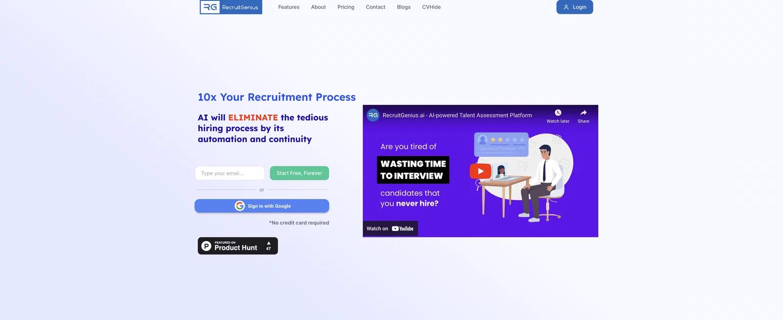 RecruitGenius Website