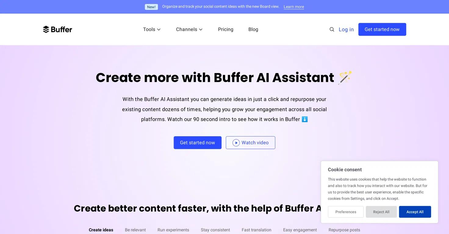 Buffer Website Screenshot