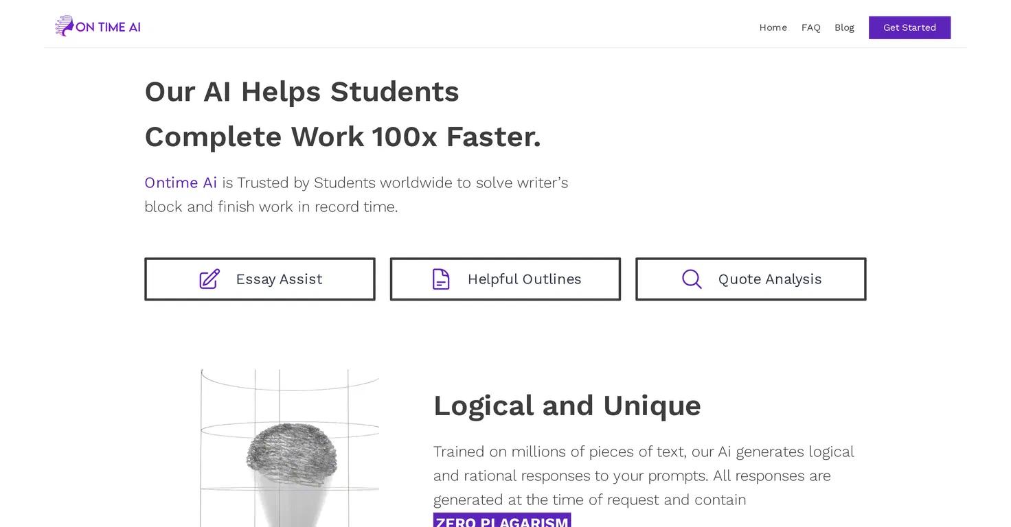 OnTimeAiWebsite Screenshot