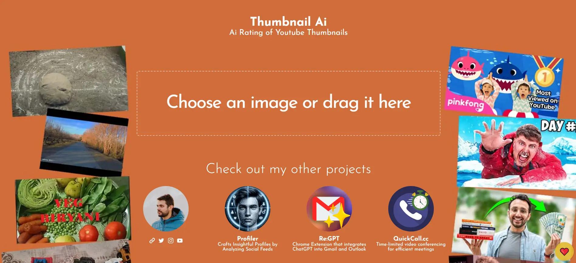 ThumbnailAiWebsite Screenshot